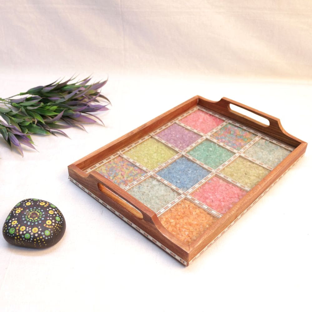 9x12 Wooden Mota Gemstone Tray