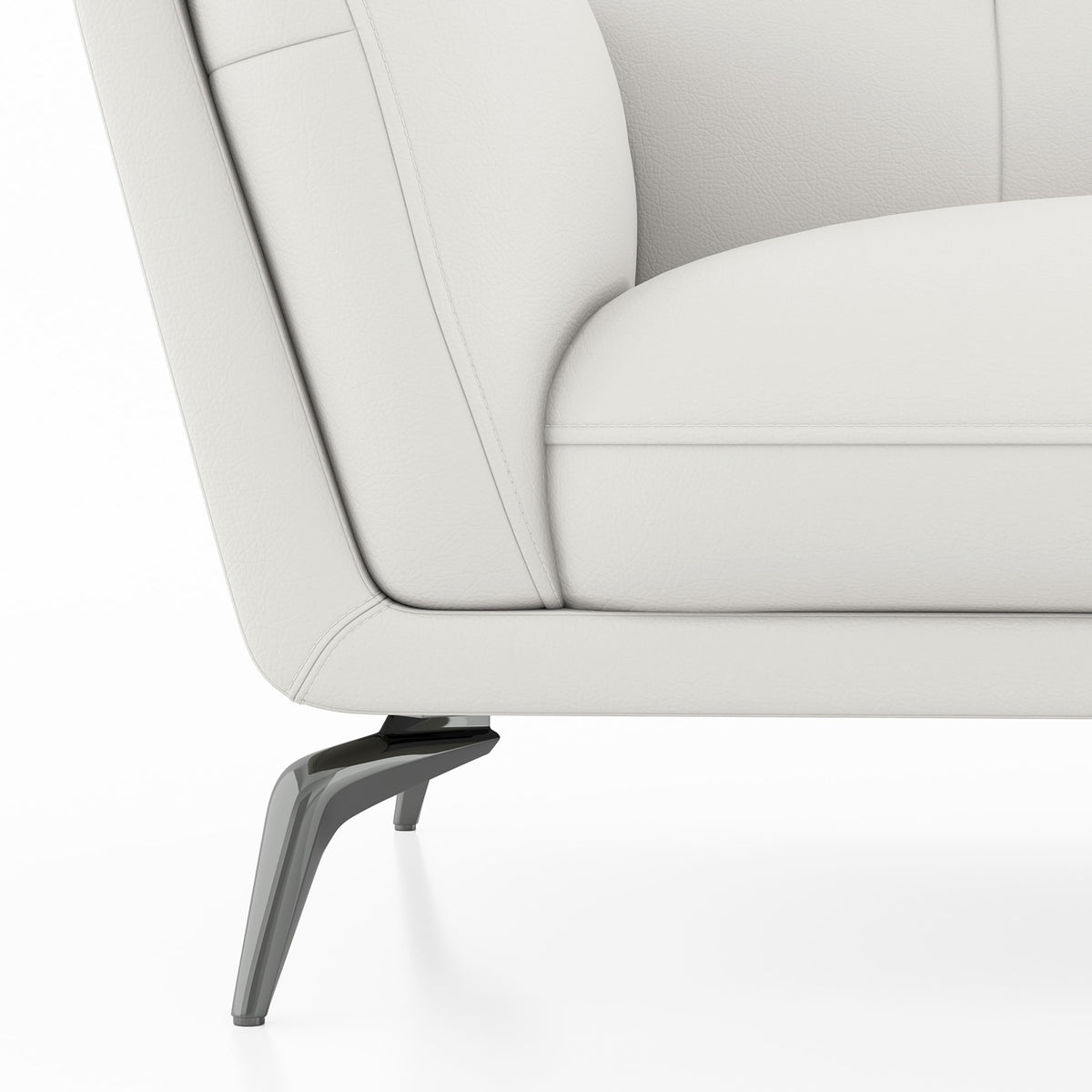 Modern 3-Seater Sofa with Tufted Backrest & Sleek Metal Legs