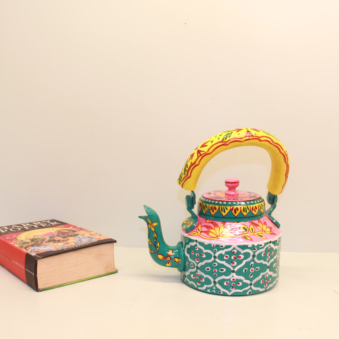 Printed Tea Kettle — Handcrafted Decorative Chai Ketli