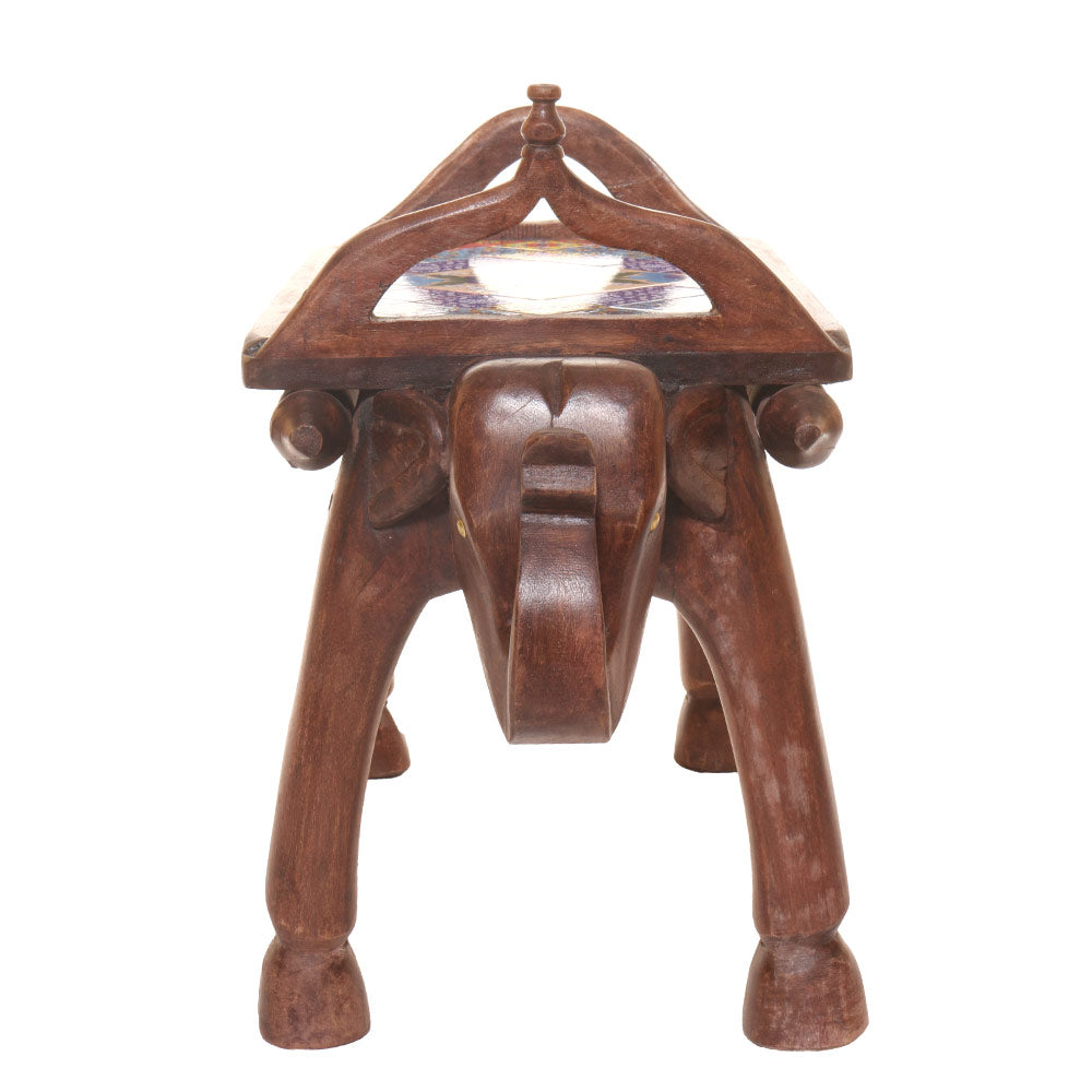 WOODEN ELEPHANT BENCH