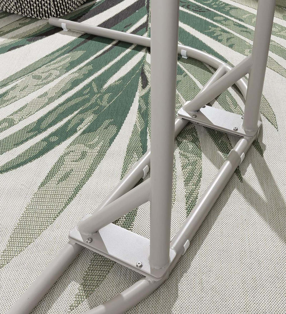 Double Hanging Swing Chair with Stand – Woven Outdoor Egg Bench