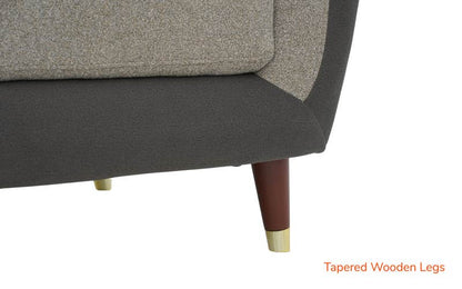 Modern Curved Back Loveseat Sofa with Padded Arms