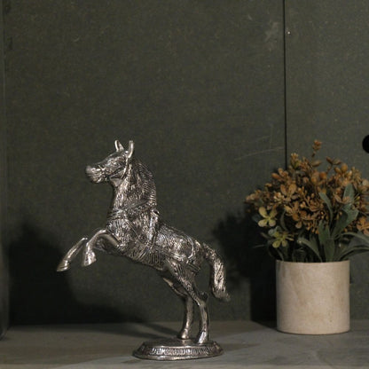 Metal Jumping Horse – Handcrafted Decorative Showpiece