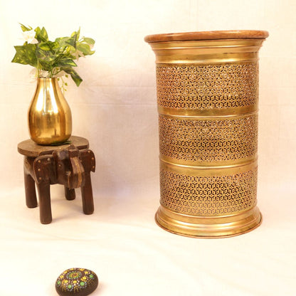 Handcrafted Wooden Stool – Premium Decorative Side Stool for Home Décor