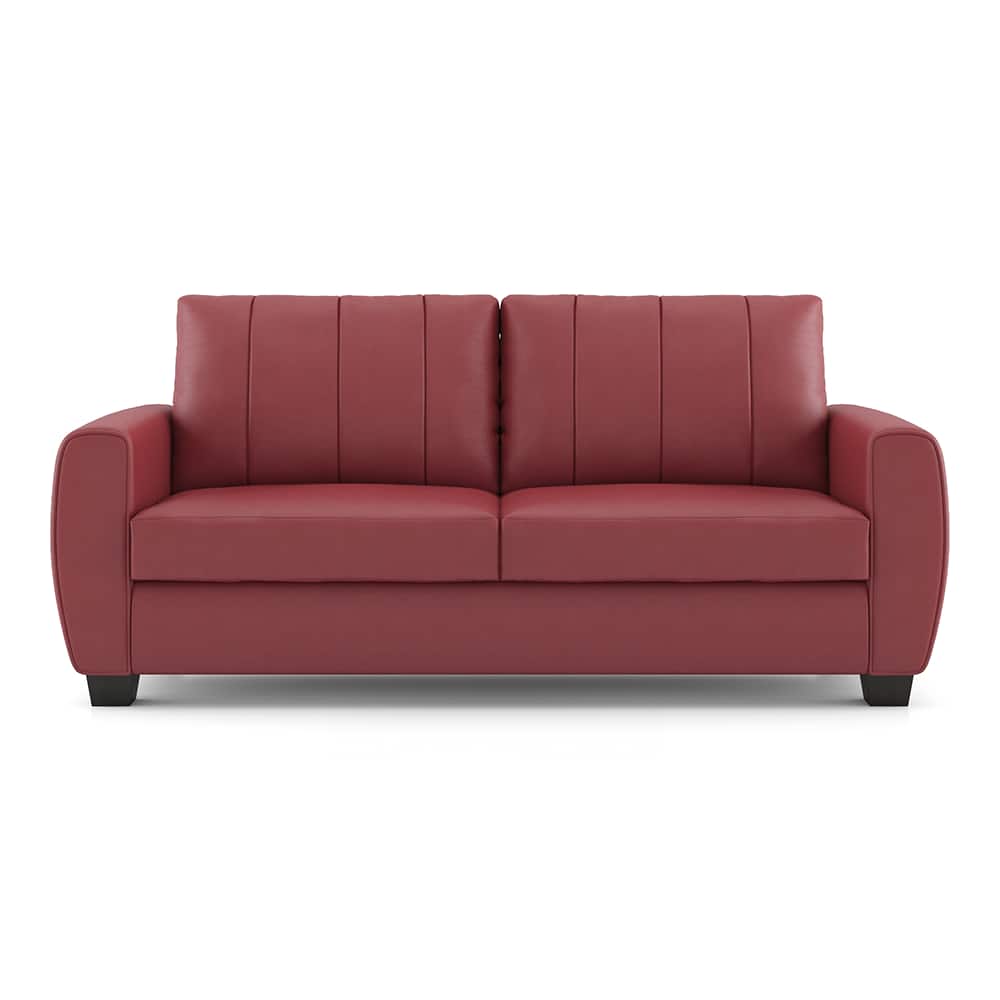 Modern 3 Seater Sofa with Vertical Channel Backrest