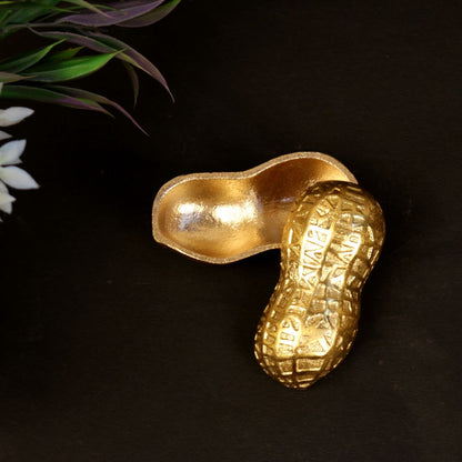 Handcrafted Large Peanut Decorative Bowl – Premium Metal Centerpiece for Home Décor