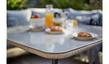 Outdoor Patio Conversation Set | Sectional Sofa, Coffee Table & Ottomans