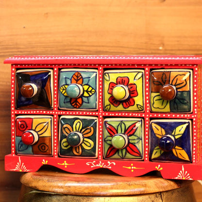 WOODEN DRAWER PAINTING 8 DRAWER