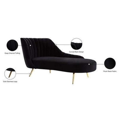 Modern Curved Chaise Lounge Chair – Sculptural Upholstered Accent Seating-Shivora Crafts