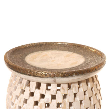 BARREL STYLE CUTTING WORK SIDE TABLE/STOOL