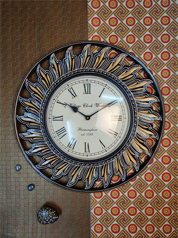 COPPER JALI WALL CLOCK 16X16X10