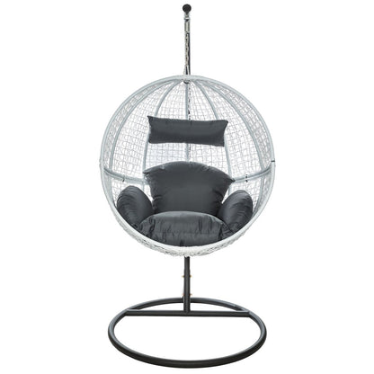 Hanging Egg Chair with Stand – Woven Outdoor Swing Chair