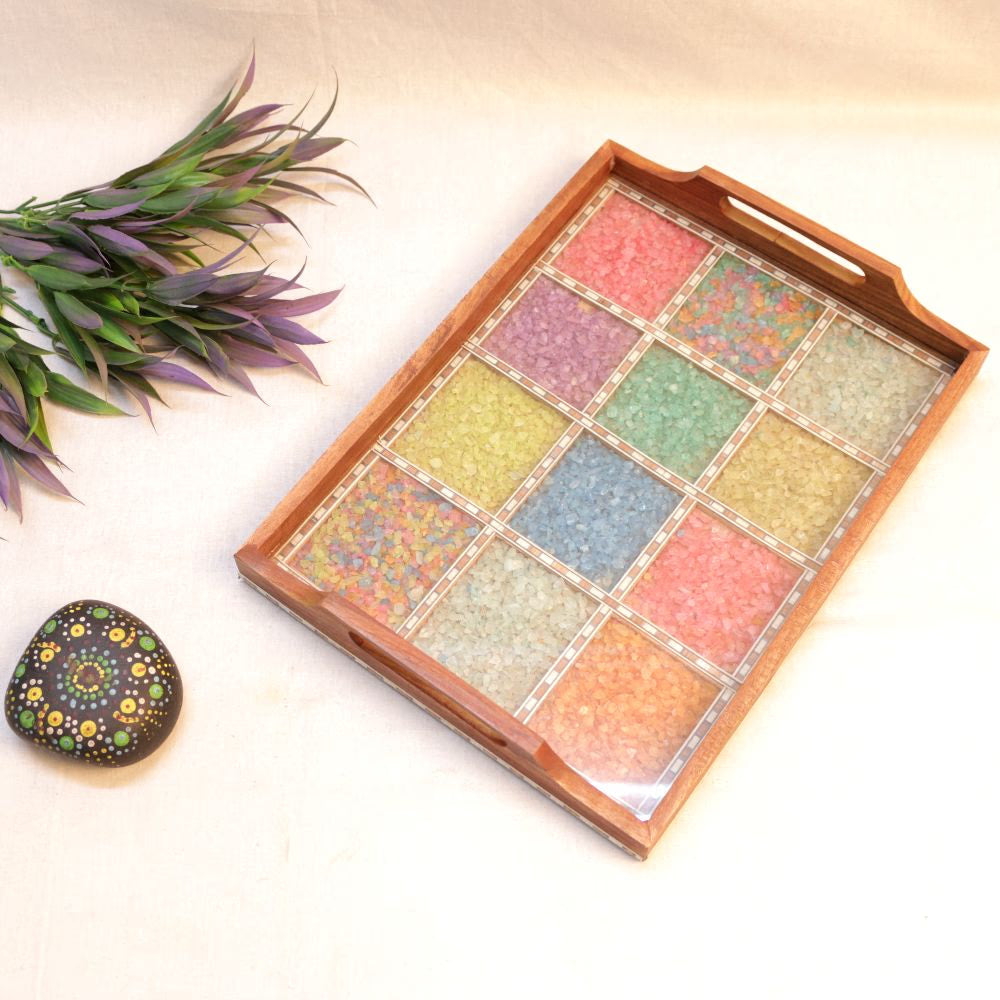 9x12 Wooden Mota Gemstone Tray