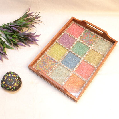 9x12 Wooden Mota Gemstone Tray