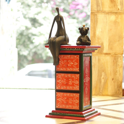 Handcrafted Wooden Pillar (M Clone) – Antique Decorative Wooden Column for Home, Mandir & Interior Décor