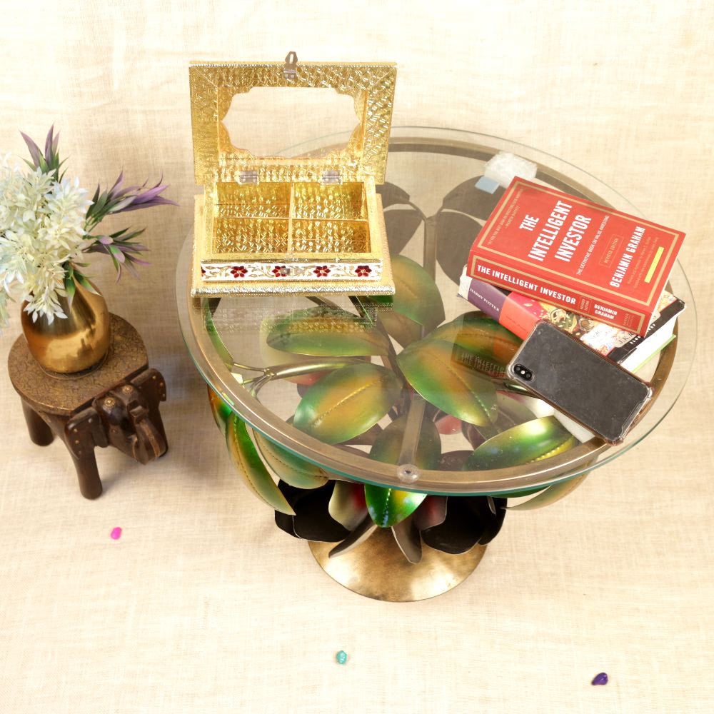 Wooden Hand Painted Flower Table
