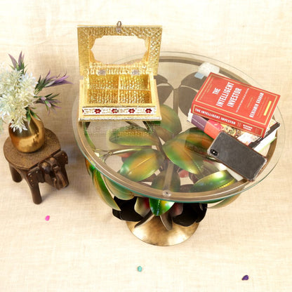 Wooden Hand Painted Flower Table
