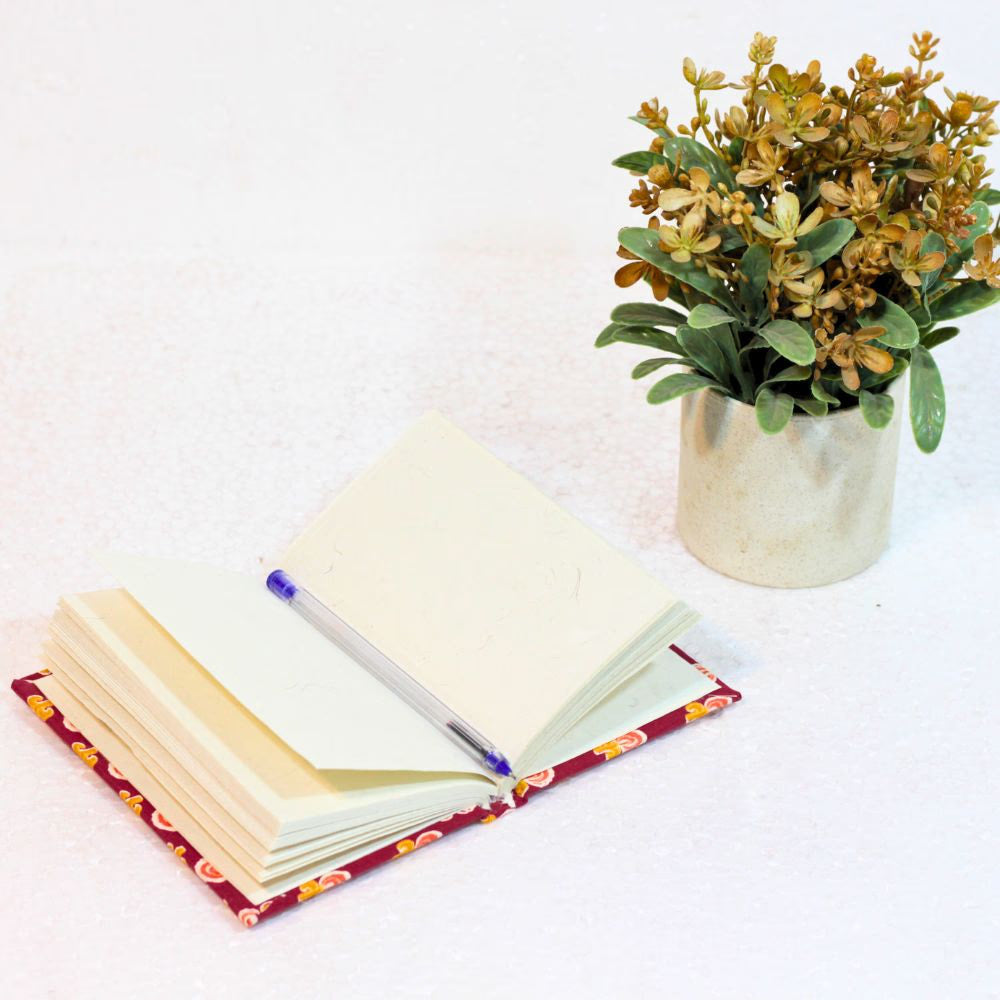 Cloth Diary 6x4 — Handcrafted Fabric Cover Notebook