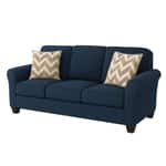 Classic 3-Seater Fabric Sofa with Cushioned Back & Rolled Arms