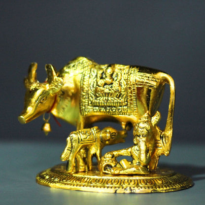 Metal Cow With Calf – Medium