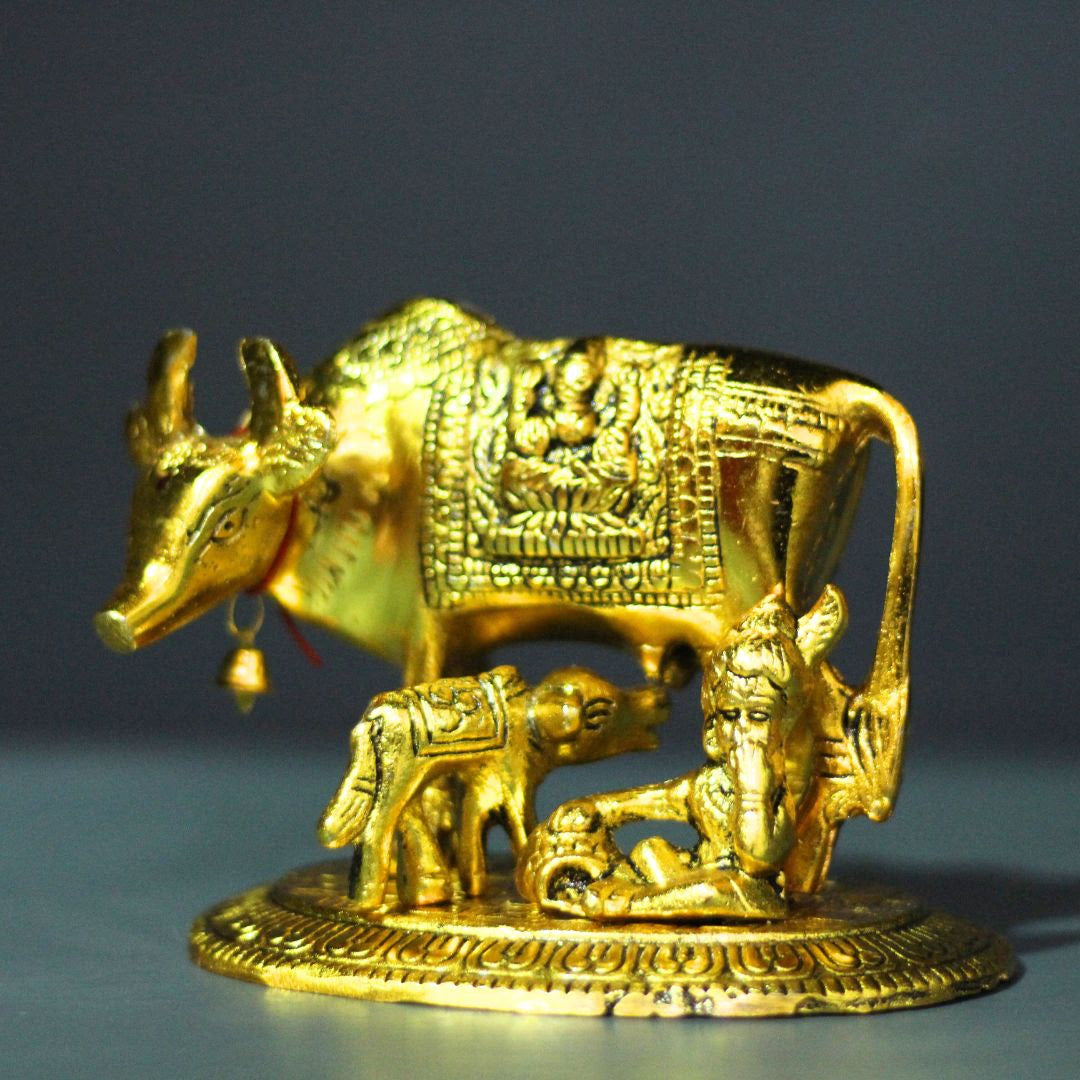 Metal Cow With Calf – Medium