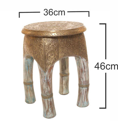 Handcrafted Animal Leg Style Stool – Premium Wooden Accent Stool with Hand-Carved Legs