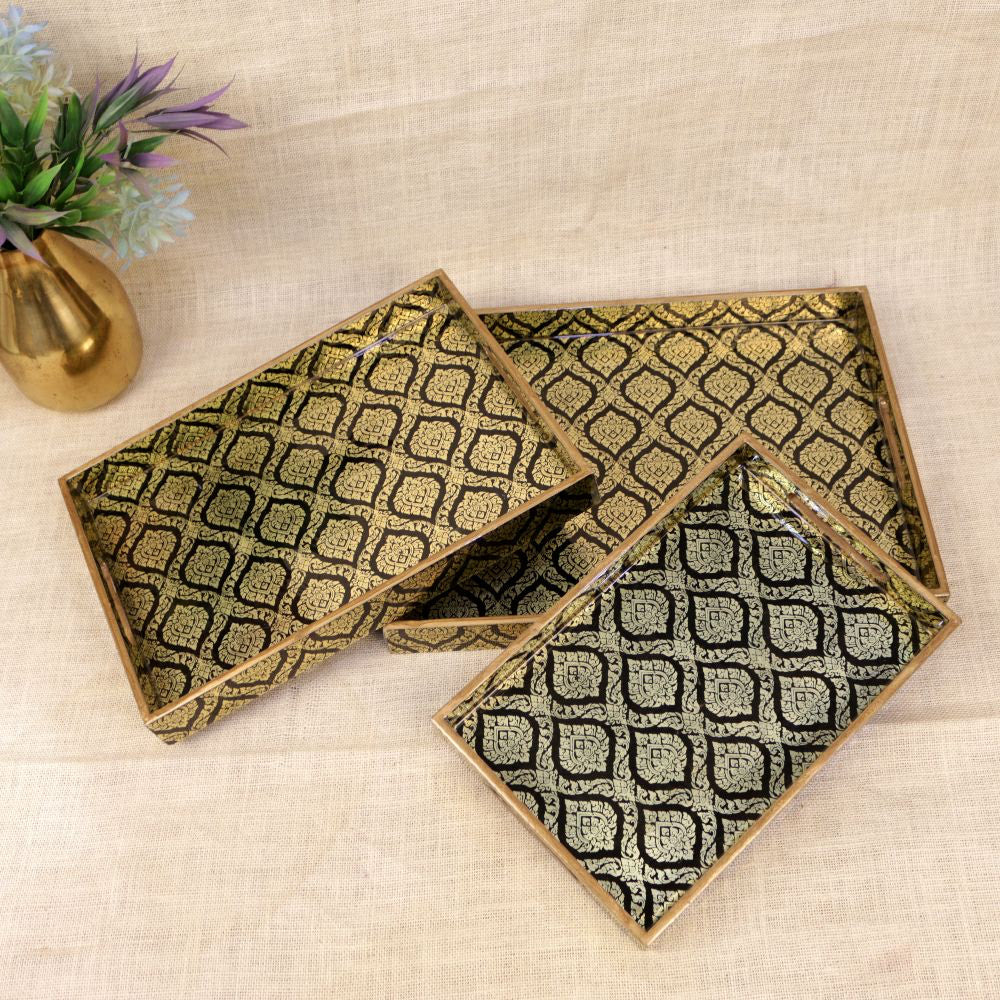 PRINTED TRAY SET OF 3