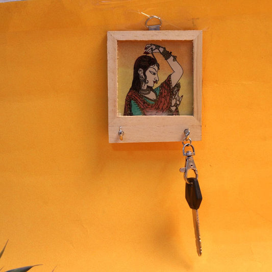 WOODEN GEMSTONE KEY HOLDDER