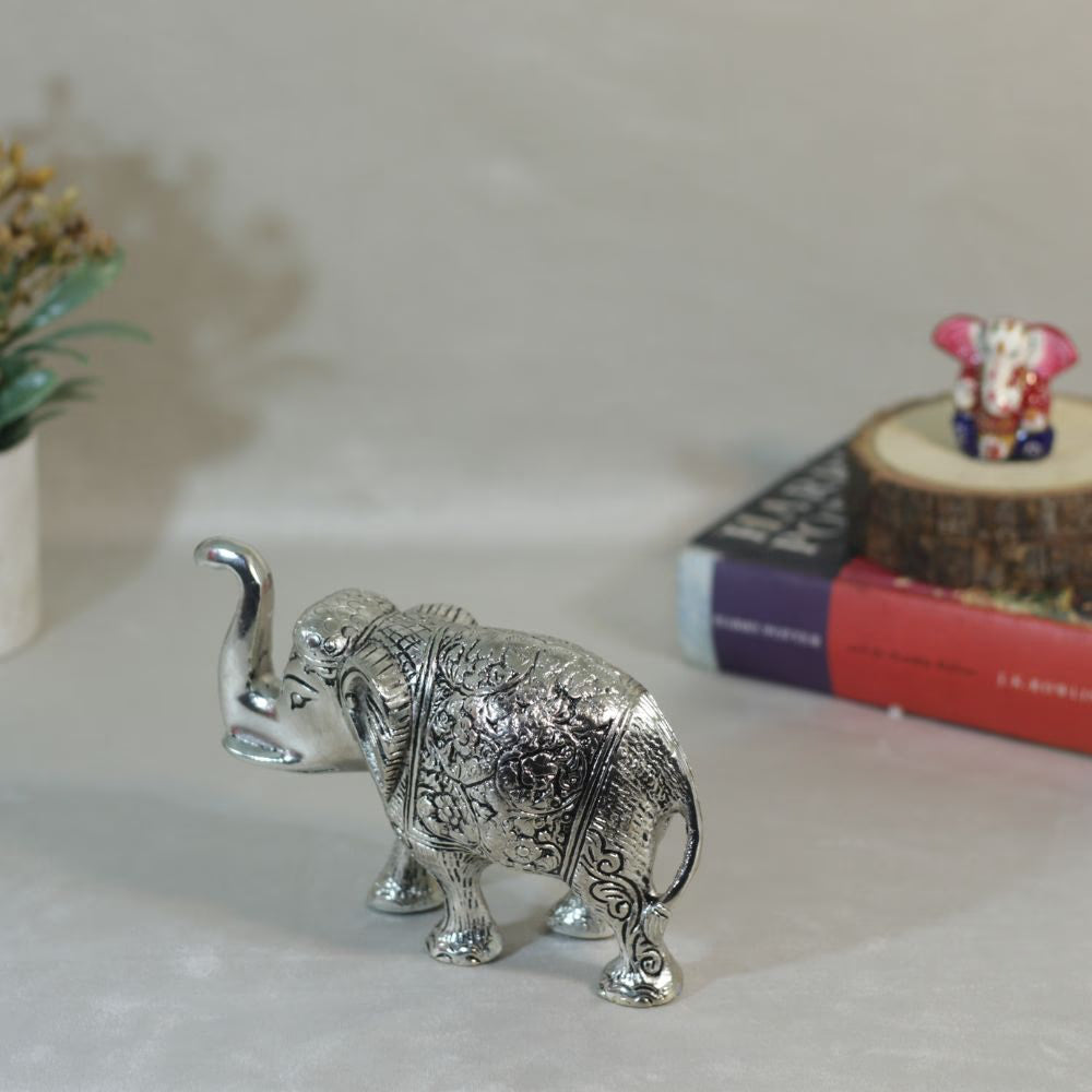 Metal Elephant Small — Handcrafted Decorative Figurine
