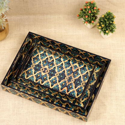 PRINTED TRAY SET OF 3