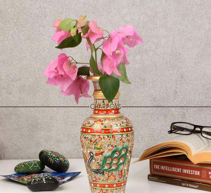 Marble Painted Flower Pot – 9 Inch