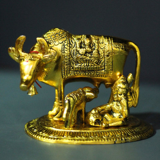Metal Cow With Calf – Medium