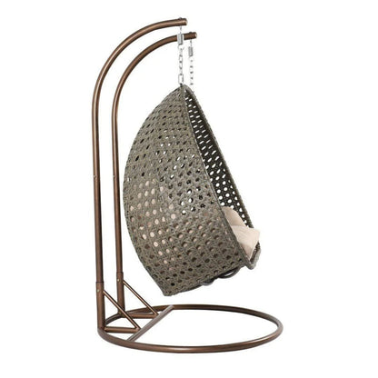 Outdoor Hanging Egg Chair with Stand & Cushioned Seat