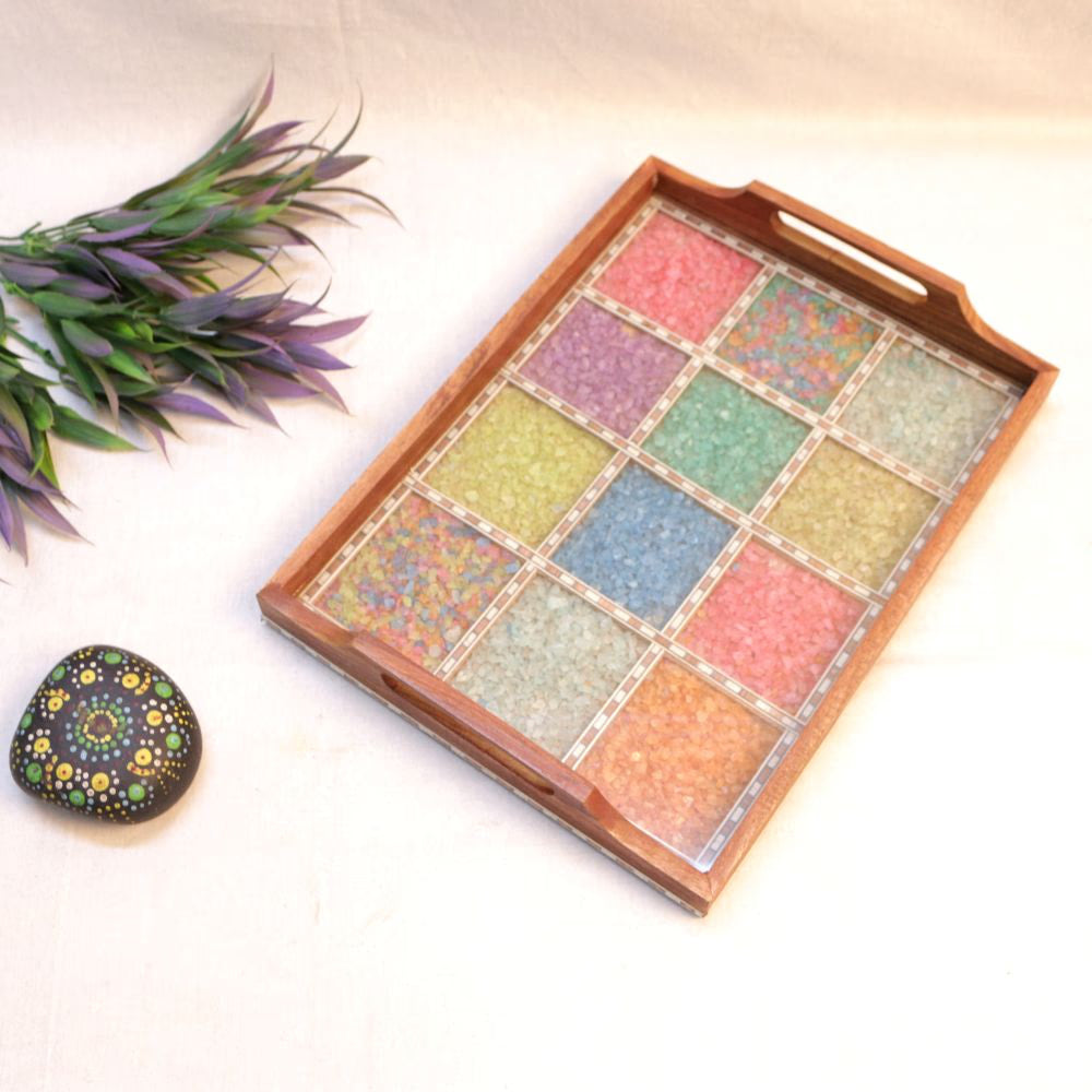 9x12 Wooden Mota Gemstone Tray