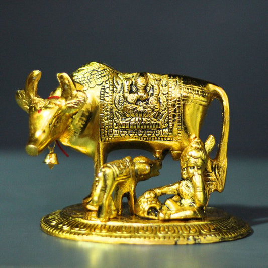 Metal Cow With Calf – Medium