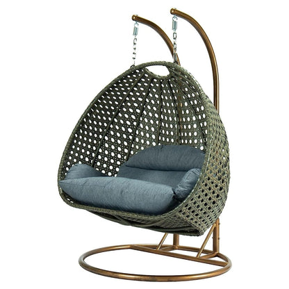 Outdoor Hanging Egg Chair with Stand | Woven Cocoon Lounge Chair