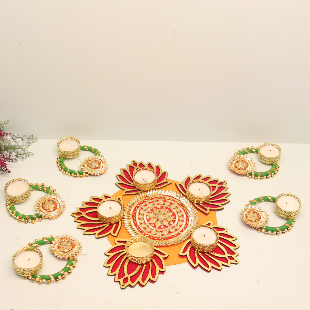Decorative Rangoli Candle Holder