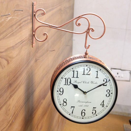 Handcrafted Railway Frame Mix Wall Clock 8 Inch – Vintage Decorative Wall Clock