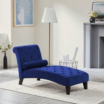 Modern Tufted Chaise Lounge Chair – Upholstered Reclining Accent Seat-Shivora Crafts