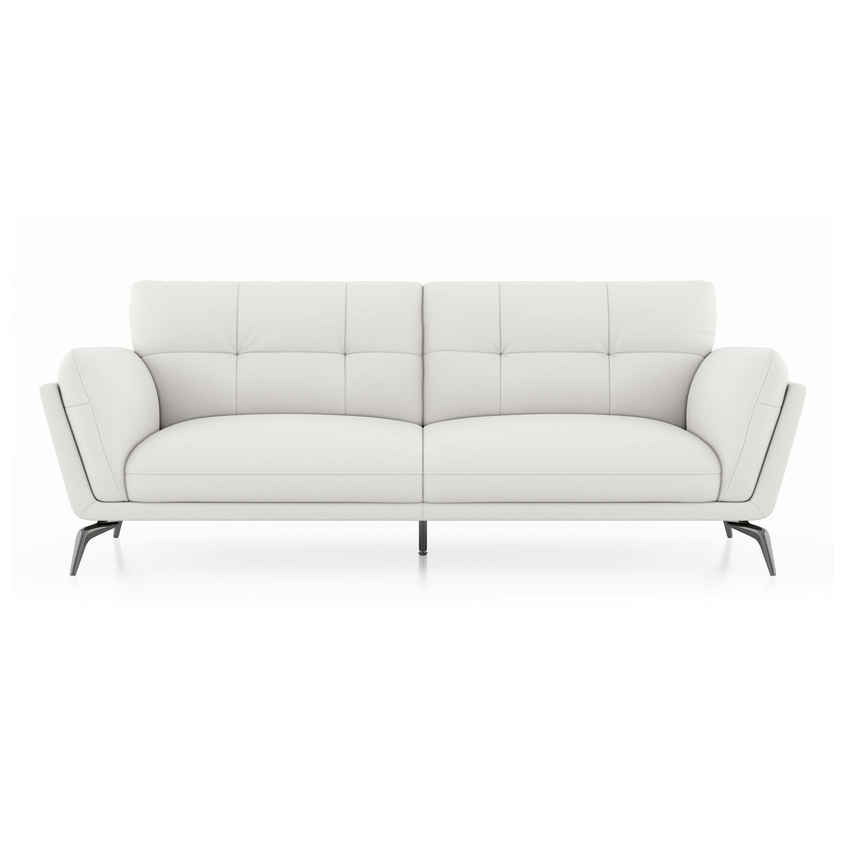 Modern 3-Seater Sofa with Tufted Backrest & Sleek Metal Legs