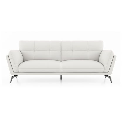 Modern 3-Seater Sofa with Tufted Backrest & Sleek Metal Legs