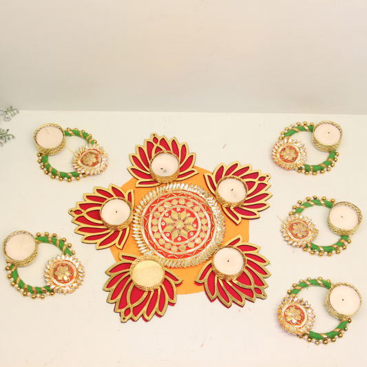 Decorative Rangoli Candle Holder