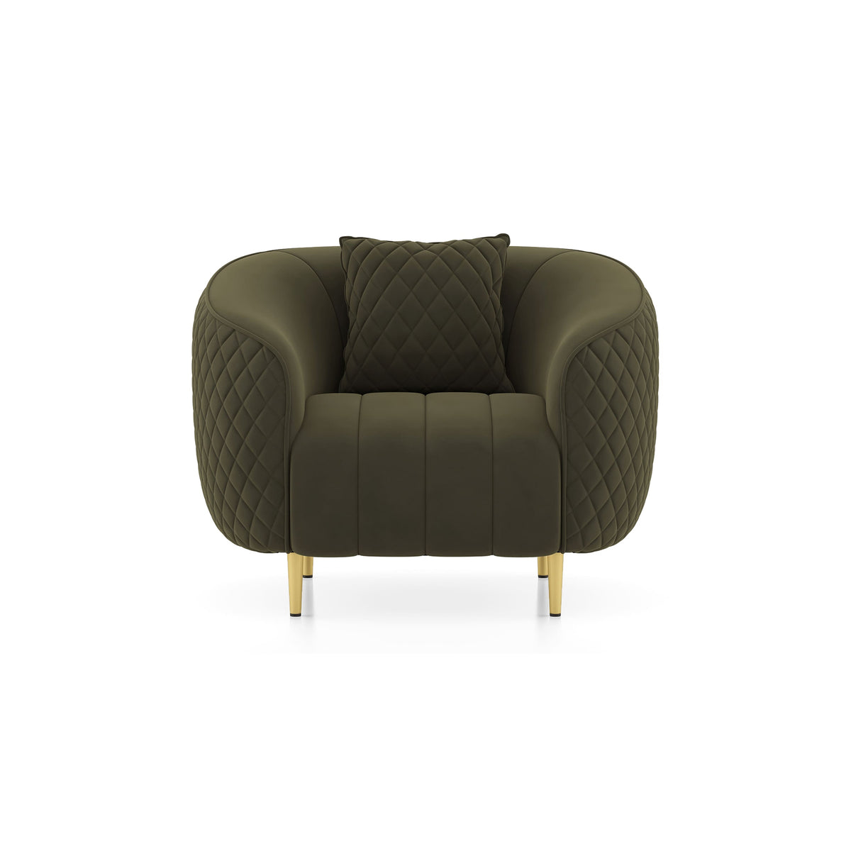 Quilted Channel Back 3 Seater Sofa