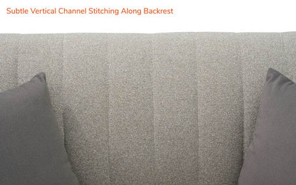 Modern Curved Back Loveseat Sofa with Padded Arms