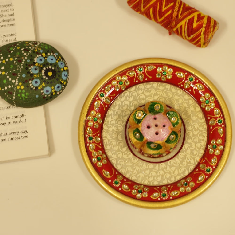 Marble Round Agarbatti Stand