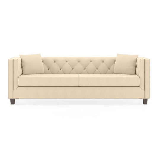 Modern 3-Seater Tufted Sofa with Rolled Arms-Shivora Crafts