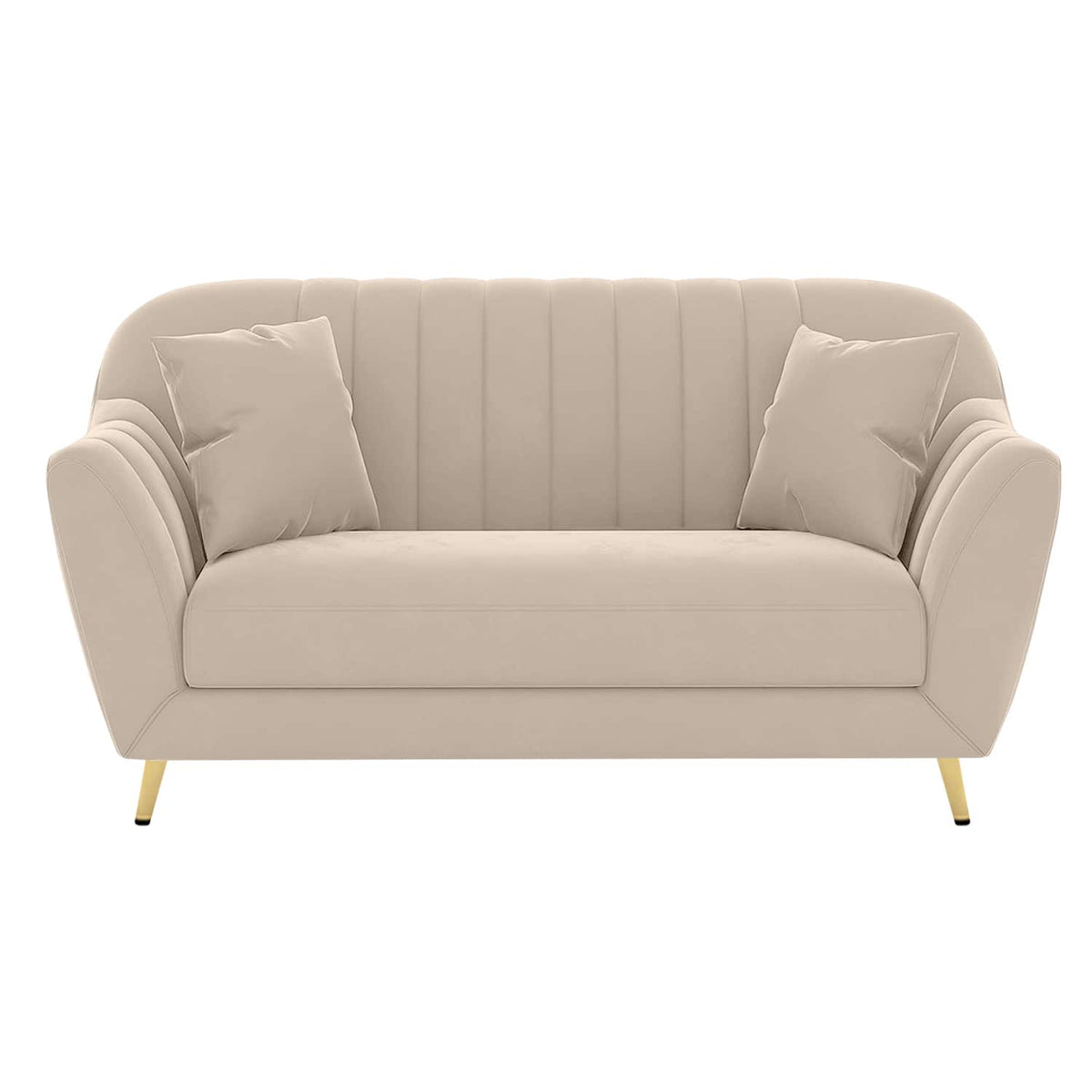 Modern Vertical Channel 2 Seater Sofa