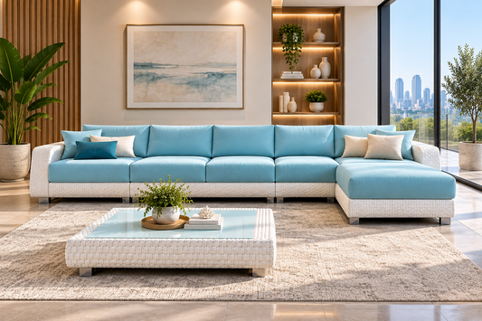 Outdoor Modular Sectional Sofa Set | L-Shaped Patio Sofa with Coffee Table