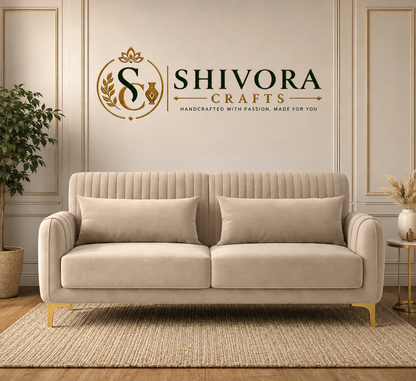 Modern Vertical Channel 2 Seater Sofa