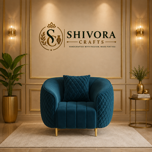 Quilted Channel Back Accent Armchair - Shivora Crafts